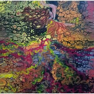 Art Print from my Original Work 10" x 10" "Elemental Dancer" Acid Free